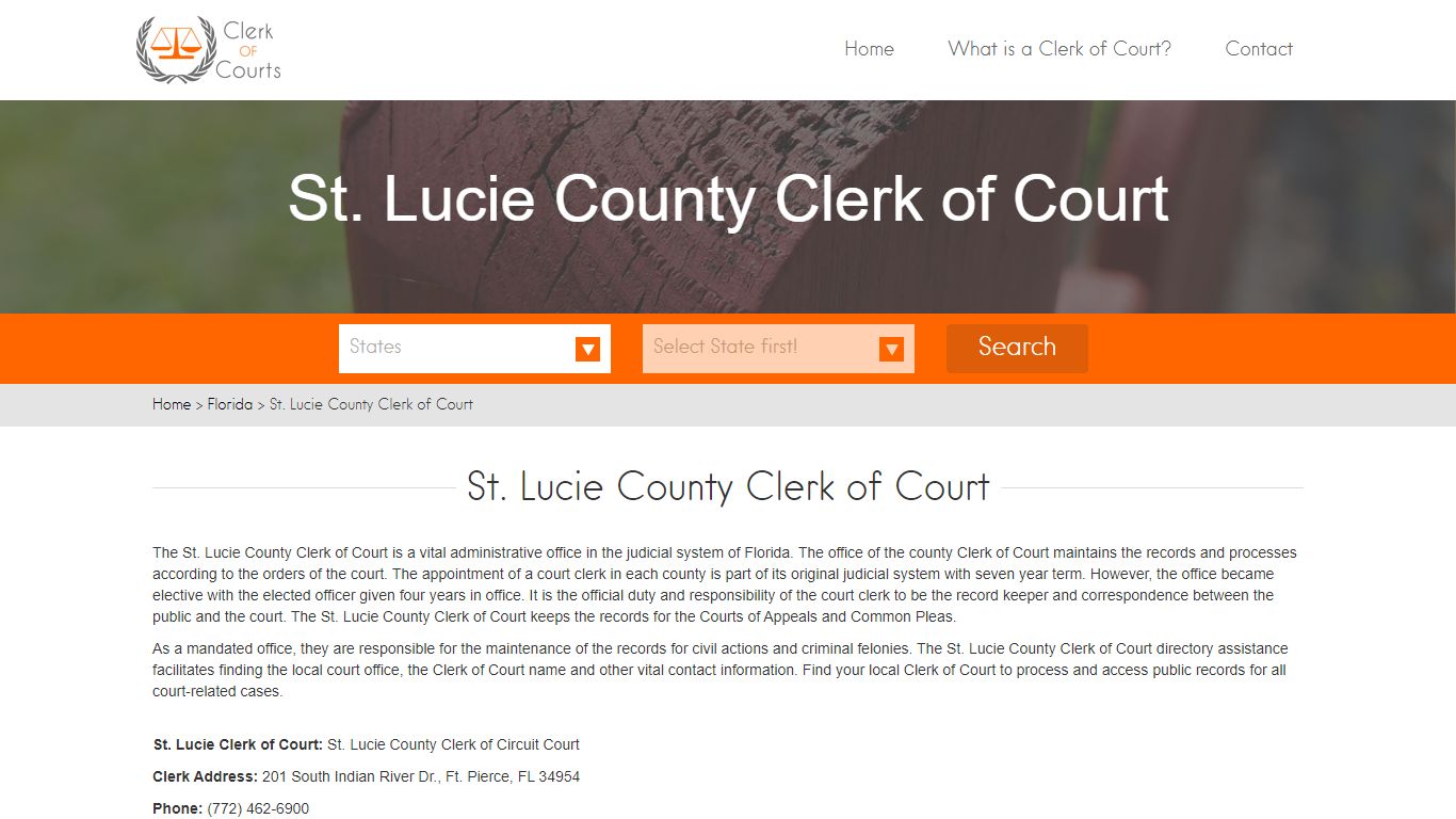 St. Lucie County Clerk of Court